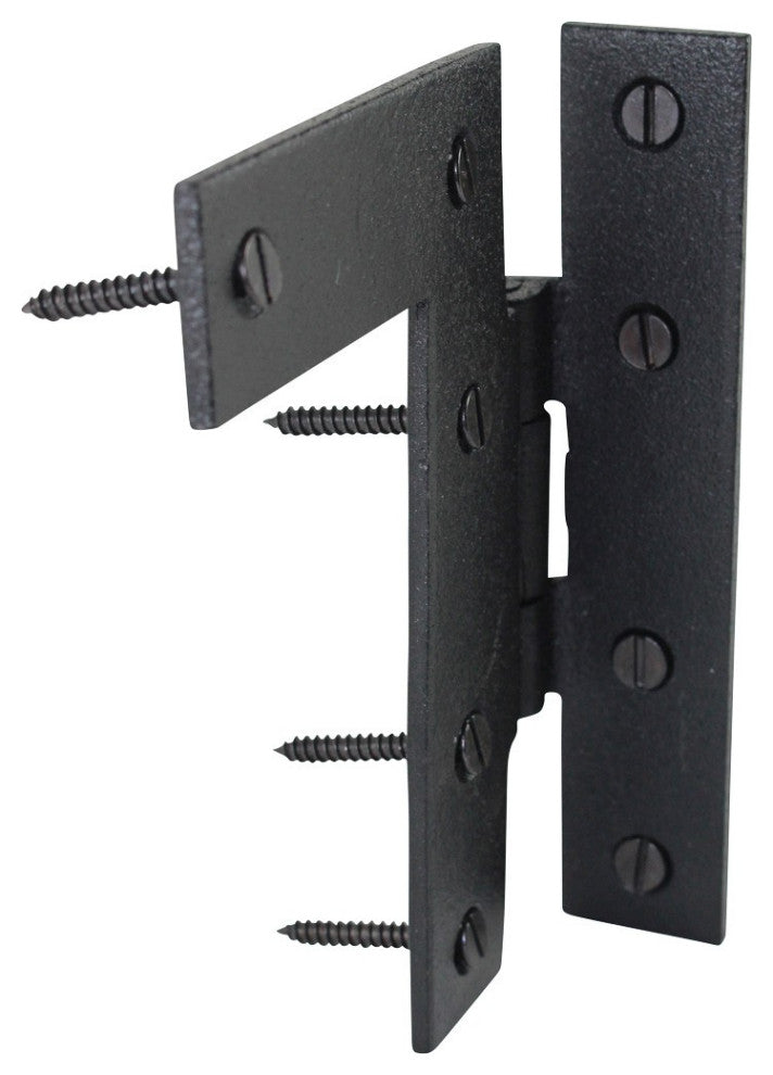 HL Cabinet Hinge Black Wrought Iron Rustproof 4.5H Offset Cabinet Hinges