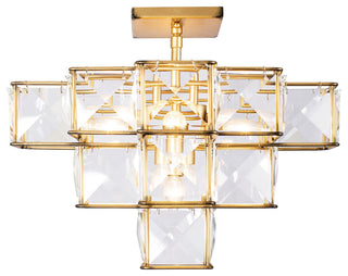 Varaluz Cubic 5-Lt Ceiling Fixture - Calypso Gold