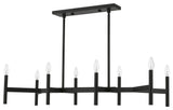 Livex Lighting Black 8-Light Linear Chandelier
