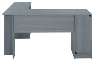 Techni Mobili Functional L-Shape Desk with Storage, Grey