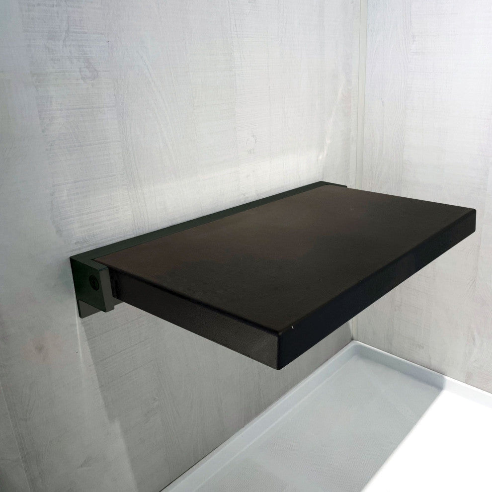 Transolid PPS1420UP-09MB Preston 14x20  FlipUp Shower Seat, Black/Matte Black