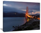 "Golden Gate With Night" Canvas Wall Artwork, 20"x12"