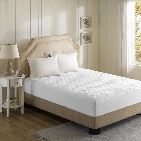 Beautyrest Microfiber Heated Mattress Pad, 3M Moisture Treatment, White, King