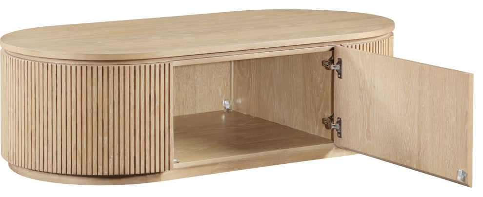 Moana Wood Storage Coffee Table, Natural, 52" W X 26" D