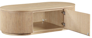 Moana Wood Storage Coffee Table, Natural, 52" W X 26" D