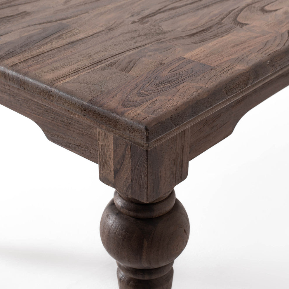 47" Vintage Gray Brown Rectangular Coffee Table