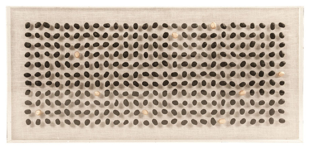 Gold/Black Stone Acrylic Framed Wall Art Large