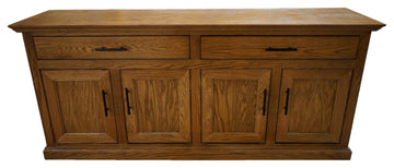 Modern Oak Sideboard Buffet, Medium Oak