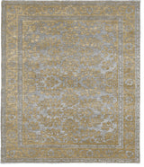 Sarouk Silk Hand Knotted Tibetan Rug, 8' Square