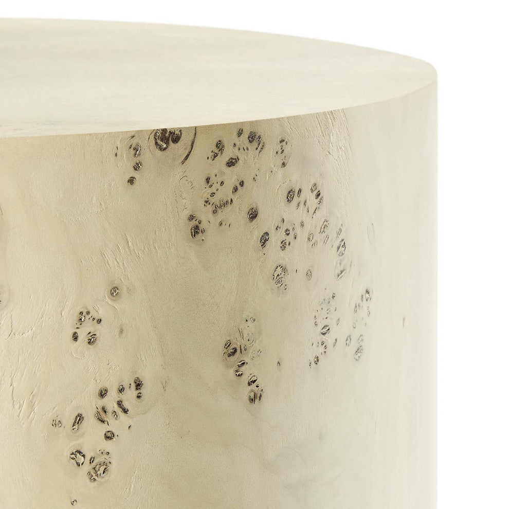 MODWAY Cosmos 16" Round Burl Wood Side Table
