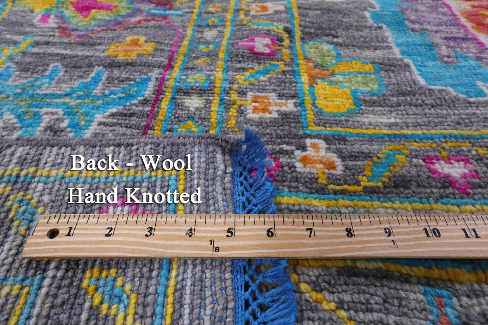 10' Square Turkish Oushak Handmade Wool Rug - Q14998