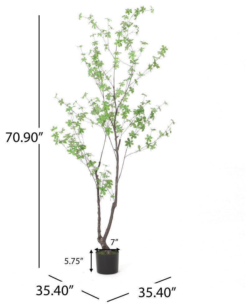 Monadnock Artificial Enkianthus Tree, Green, 35.4wx35.4dx70.9h