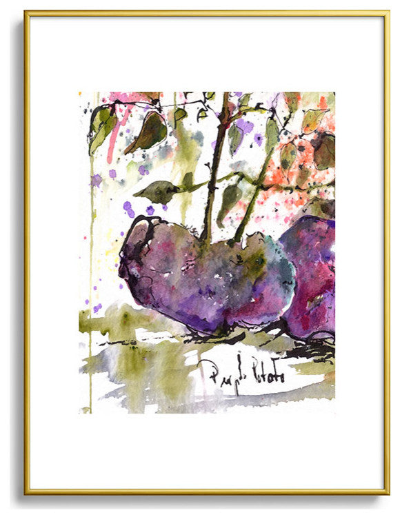 Ginette Fine Art Purple Potatoes Metal Framed Art Print