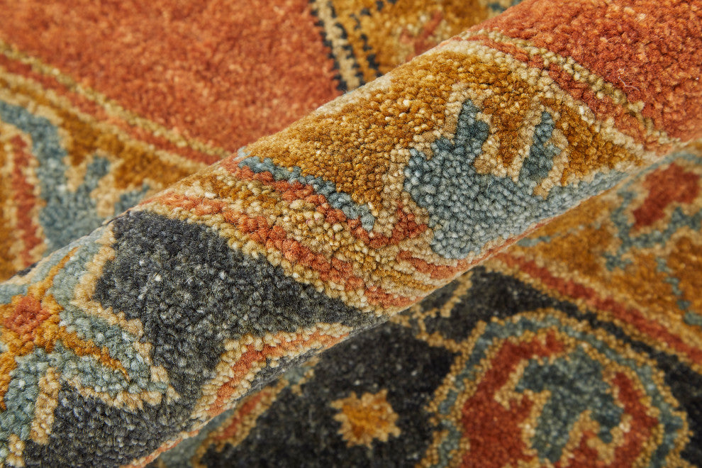 Weave & Wander Alden Rug, Rust/Charcoal, 9'6"x13'6"