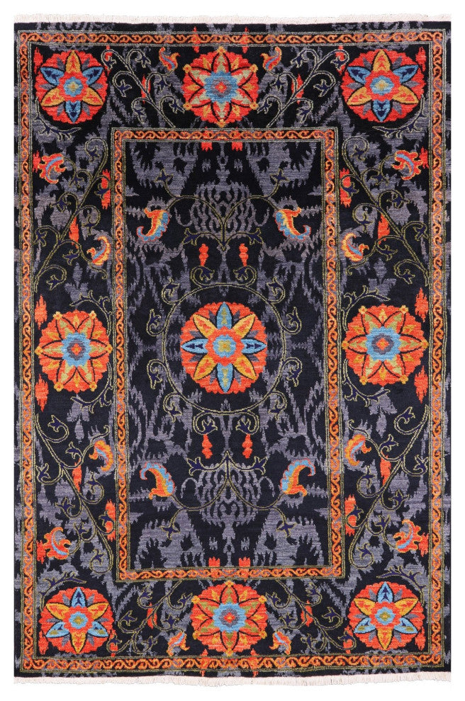 William Morris Handmade Wool Rug 5' 2" X 7' 10" Q6637