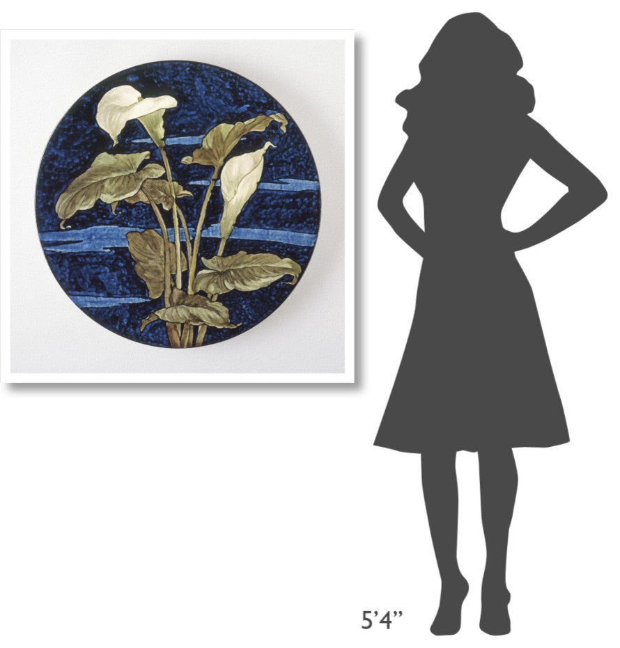"Charger - Calla Lily Pattern" Print 19th Century American Artisan, 38"x38"