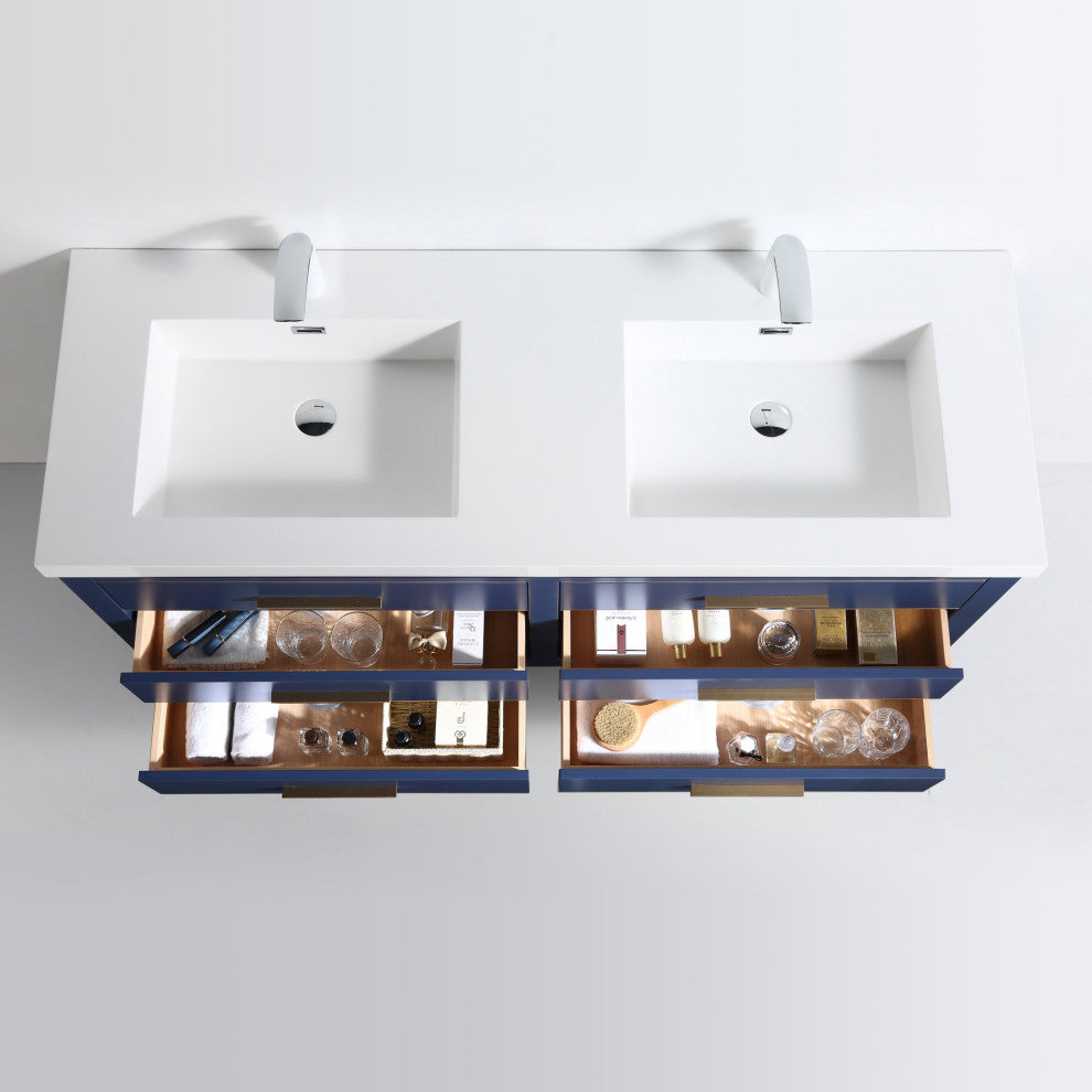 Grace 60" Double Bathroom Vanity Set