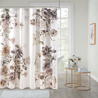 Madison Park Cassandra Blush Floral Shower Curtain