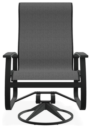 Belle Isle Sling Outdoor Swivel Rocker, Titanium/Graphite