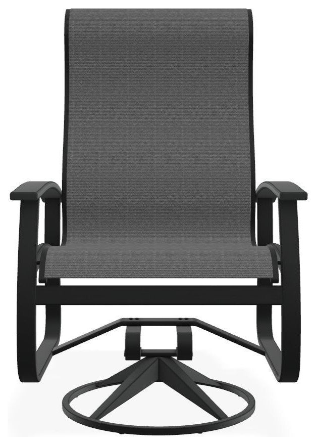 Belle Isle Sling Outdoor Swivel Rocker, Titanium/Graphite
