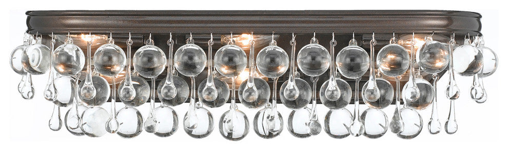 Calypso 6-Light Vanity-Light, Vibrant Bronze and Glass Balls