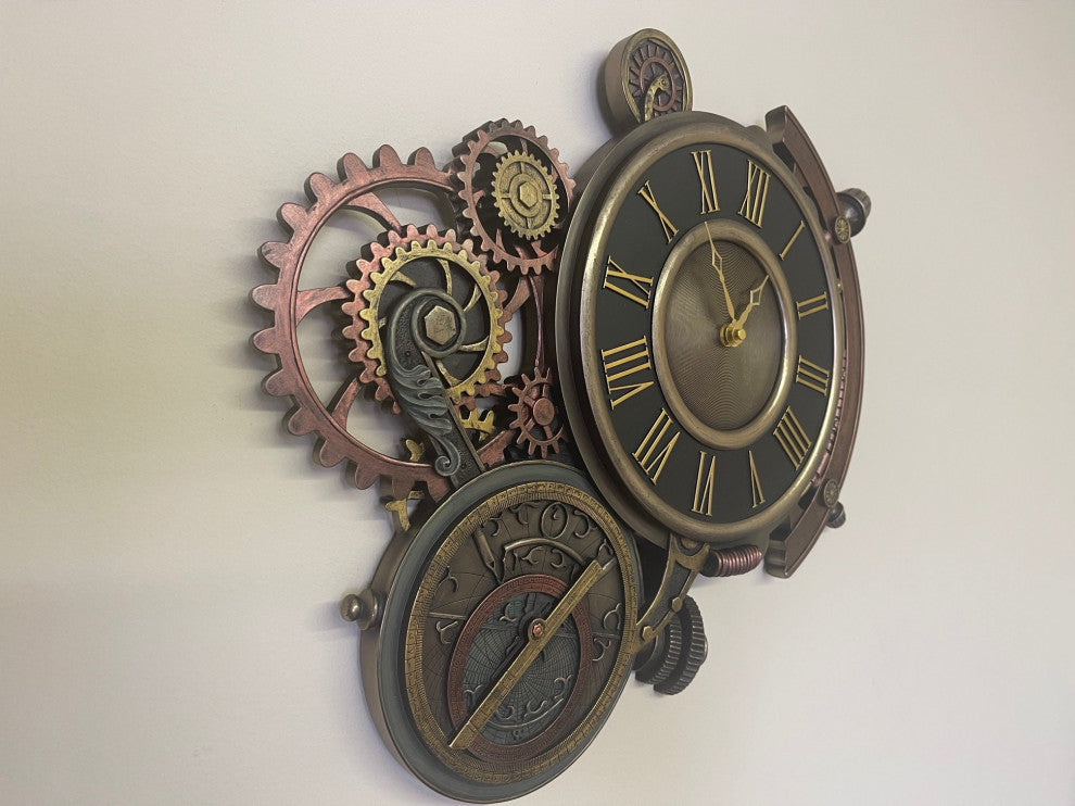 Steampunk Industrial Wall Clock