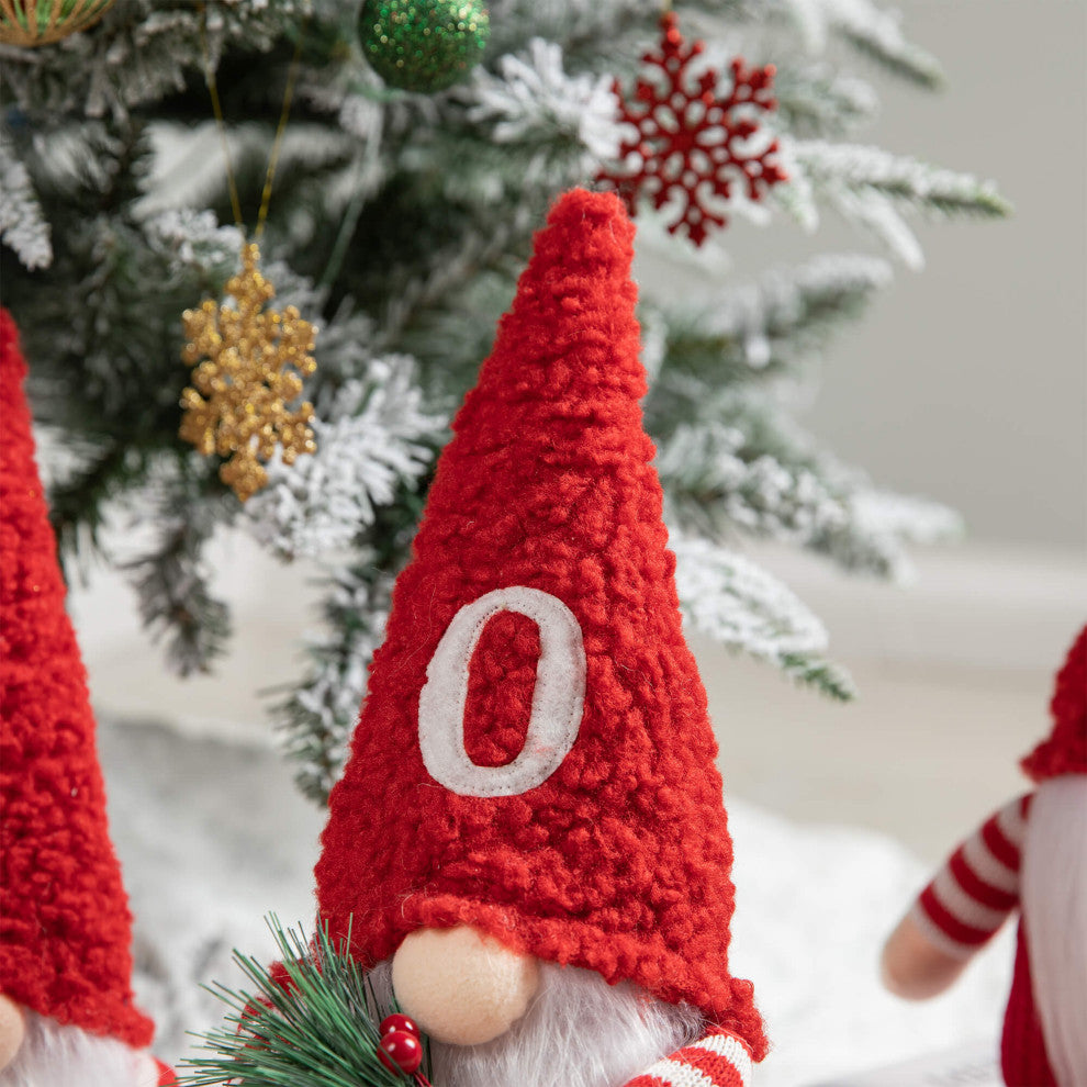 Fabric JOY Christmas Gnome Decor, 3-Piece Set
