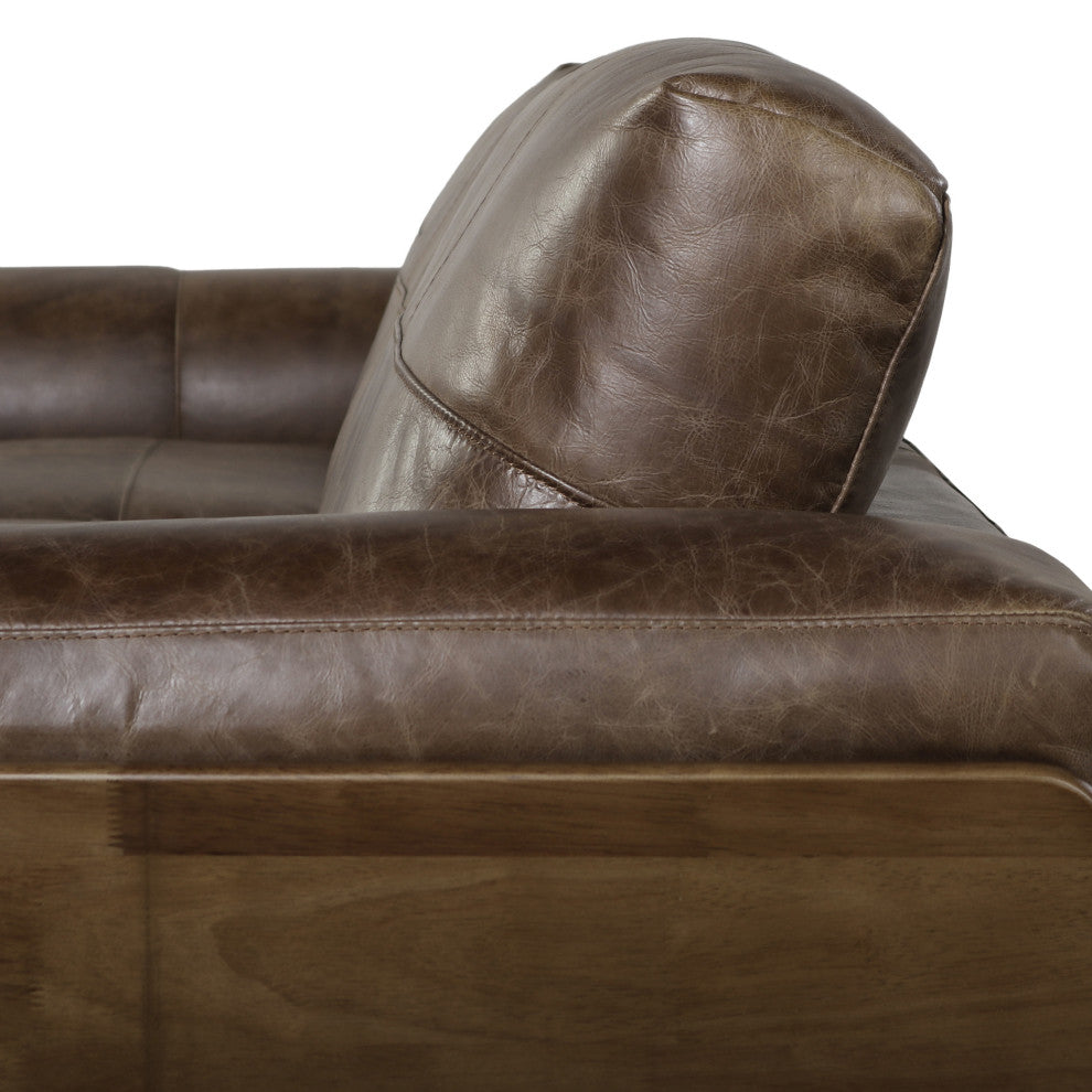 Connor Contemporary 3-Piece Oversized Living Room Sofa Set, Espresso/Dark Walnut