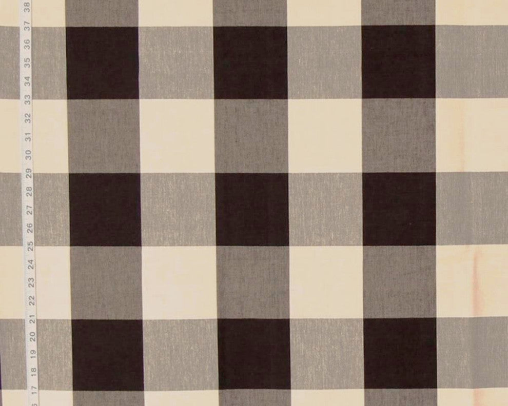 4" black buffalo check fabric home decorating material, Standard Cut