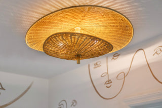 Megan Molten x Mitzi Marigold 8.75" Semi Flush Aged Brass