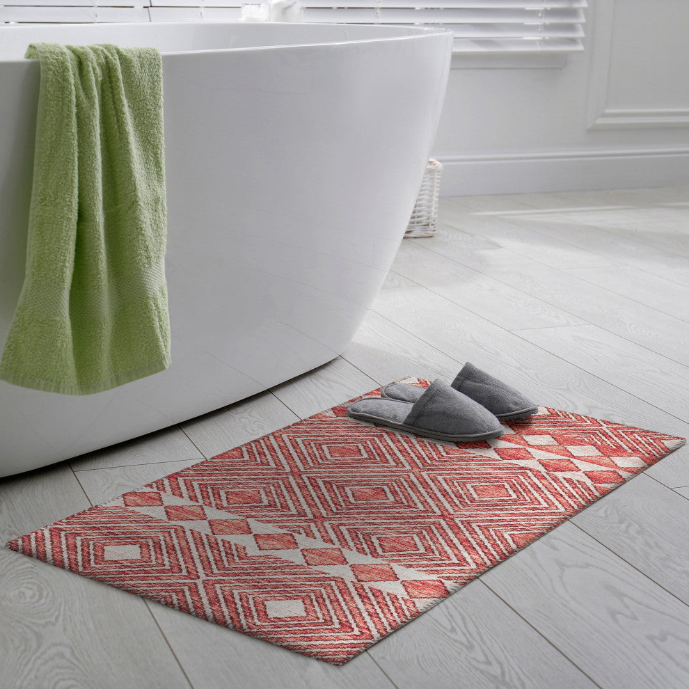Indoor/Outdoor Sedona SN1 Paprika Machine Washable 1'8" x 2'6" Rug