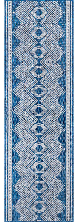 Nuloom Ranya Tribal Indoor/Outdoor Contemporary Area Rug, Blue 2'x8'