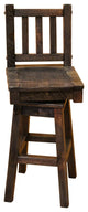 Barnwood Style Timber Peg Swivel Stool, Dusk, Counter Height
