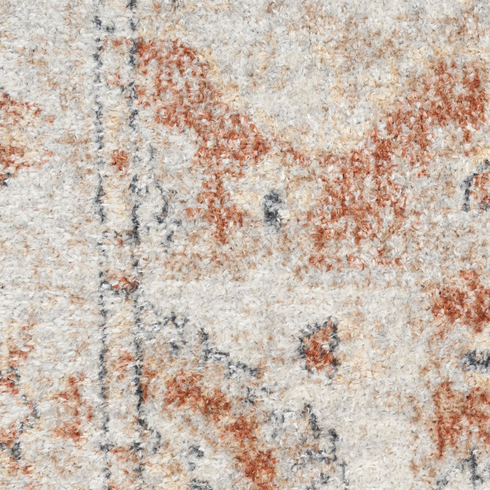 Nourison Astra Machine Washable 2' x 4' Gold Multicolor   Area Rug