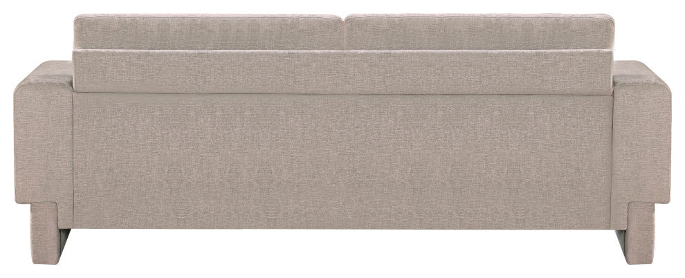 Madeline Chenille Fabric Upholstered Chair, Beige, Sofa