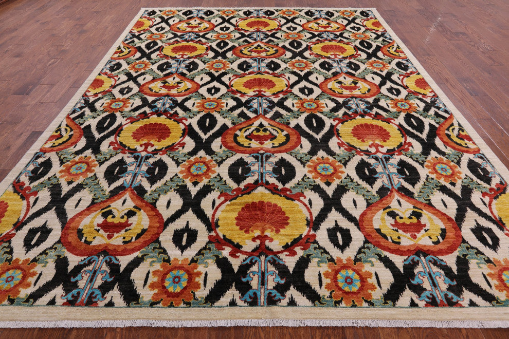 William Morris Hand Knotted Rug 9' 3" X 11' 10" Q6770