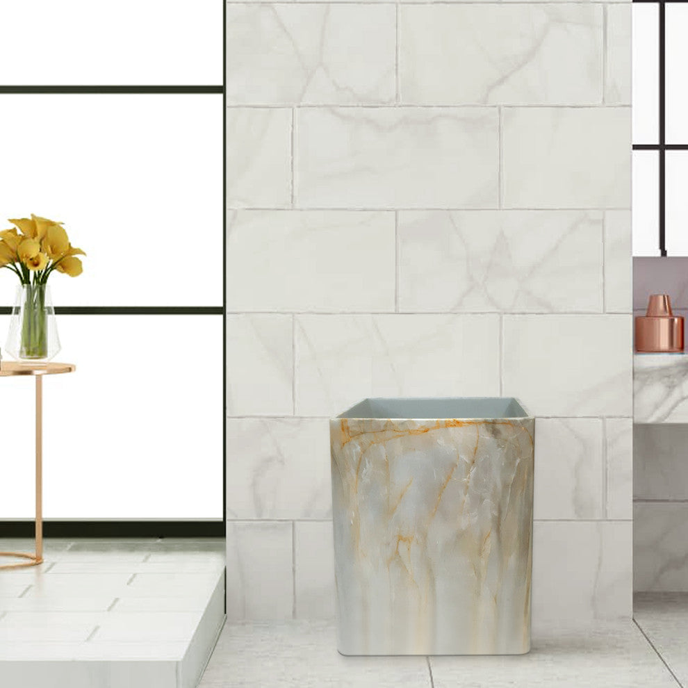 nu steel Stone Hedge Resin Wastebasket