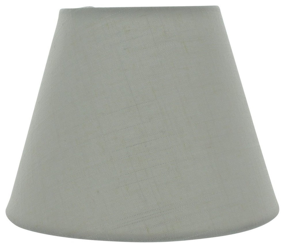 White Linen English Barrel 6" Chandelier Shade