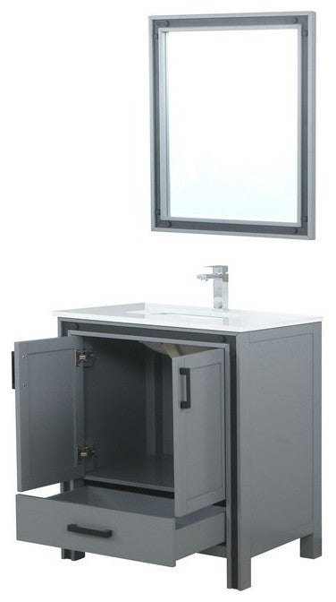 Ziva Transitional Dark Grey 30" Single Vanity Set