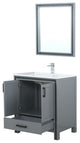 Ziva Transitional Dark Grey 30" Single Vanity Set