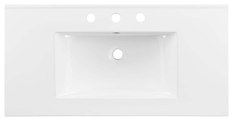 Chaucer 36" Bathroom Vanity - White White