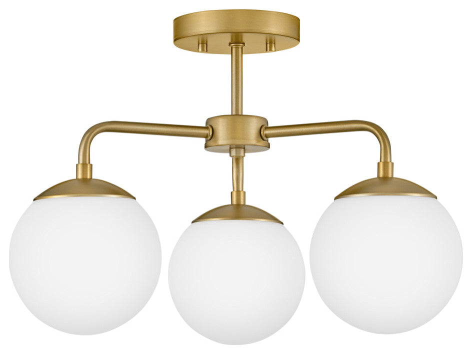 Lark Julep Flush Mount, Lacquered Brass