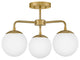 Lark Julep Flush Mount, Lacquered Brass