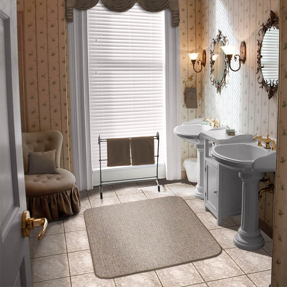 Skid-Resistant Area Rug Pebble Beige, 8'x10'
