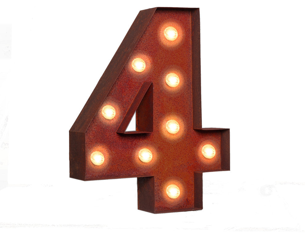 Vintage Retro Lights and Signs Number "4"