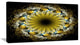 Dark Yellow Fractal Flower, Abstract Canvas Art Print, 32x16
