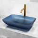VIGO Sottile 18"L x 13"W x 4"H Glass Rectangular Vessel Bathroom Sink in Blue