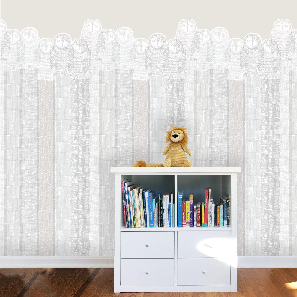 Woodland Fauna Wall Mural, Neutral, Roll, Peel and Stick