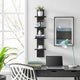 Danya B. Arica Utility Column 4-Tier Spine Wall Shelves, Black