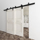 Vancleef Hardware Sliding Barn Door Hardware, U Bracket Bypass, Straight Design,